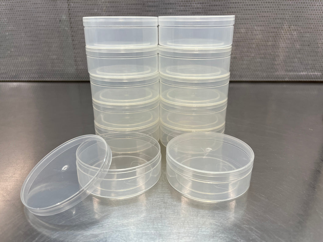 Reusable Petri Dishes (12 Pack) Clear with Snap-On Lid